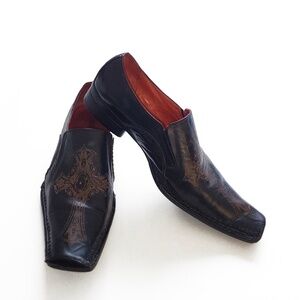 ROBERT WAYNE LEATHER SHOES EXCELLENT CONDITION BLACK